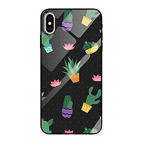 Ốp lưng kính cường lực cho iPhone X /Xs Nền Nền Xương Rồng - Hàng Chính Hãng