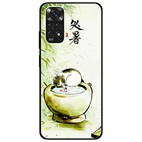 Ốp lưng dành cho Xiaomi Redmi Note 11 4G mẫu Mèo Chậu Nước