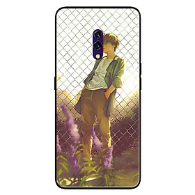Ốp lưng in cho Realme X Mẫu Bông Nền Hồng