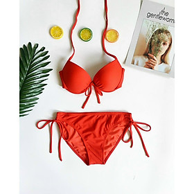 Bikini Tam Giác Có Gọng Nâng Ngực Màu Neon