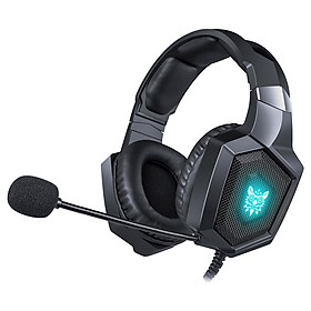 Tai nghe chơi game có dây ONIKUMA K8 với Bộ điều khiển 50mm Micrô có thể uốn cong,Hiệu ứng ánh sáng
