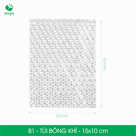 B1 - 15x10 cm - 25 Túi bóng khí chống sốc đóng hàng - Túi gói hàng, bọc chống sốc, xốp chống sốc