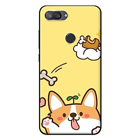 Ốp lưng in cho Xiaomi Mi 8 Lite mẫu Cún Thèm Đùi Gà - Hàng chính hãng
