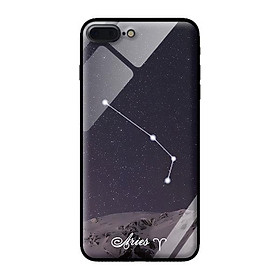 Ốp kính 12 cung Hoàng Đạo cho iPhone 7 Plus Aries - Hàng chính hãng
