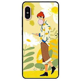 Ốp lưng in cho Xiaomi Redmi Note 6 Pro Mẫu Cô Gái Áo Vest