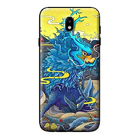 Ốp in cho Samsung Galaxy J7 Plus  Rồng Xanh Nền Vàng - Hàng chính hãng