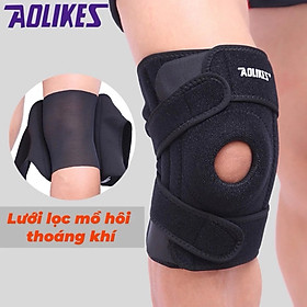 Đai quấn bảo vệ đầu gối thể thao AOLIKES A-7913 thoáng khí four spring sport knee support 