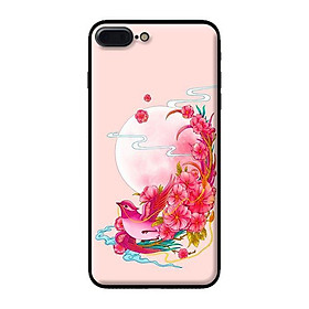 Ốp in cho iPhone 7 Plus Chim Nền Hồng - Hàng chính hãng