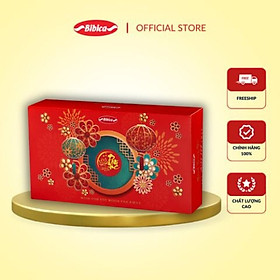 Combo 2 Bánh Dẻo Trung Thu Truyền Thống Bibica -  Bánh dẻo Trà Ô Long trái cây 180g 0 trứng (5TTD)