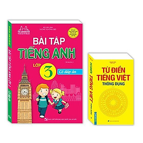 Sách - Bài Tập Tiếng Anh Lớp 3 - Có Đáp Án + Từ Điển Tiếng Việt Thông Dụng - Minh Thắng