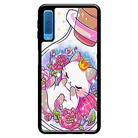 Ốp lưng cho Samsung Galaxy A7 2018 mèo 210 - Hàng chính hãng