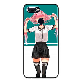 Ốp Lưng in cho Realme 2 Pro Mẫu Cô Gái Anime Tóc Hồng - Hàng Chính Hãng