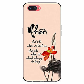Ốp lưng in cho Oppo A3s/ A5 2018 Mẫu Thư Pháp Nhẫn Nền Hồng