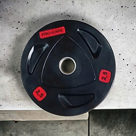 Tạ đĩa PRO-CARE sắt bọc cao su chống va đập cao Vinyl Weight Plates - Phuy Tạ 27mm (1 Đĩa Tạ)