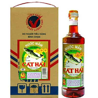 Nước Mắm Cát Hải Loại Cao Đạm, Xách 4 Chai