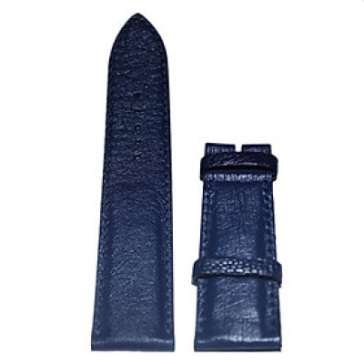 HT8450 - Dây đồng hồ Huy Hoàng da đà điểu da bụng size 22, 24, 26 màu xanh đậm