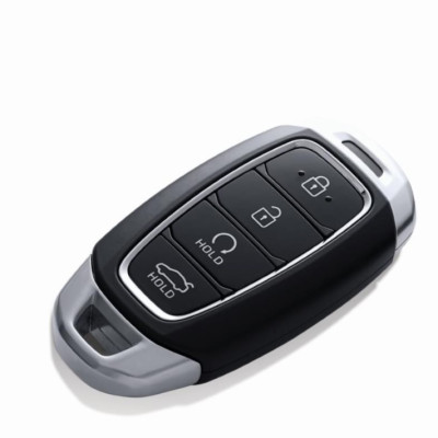 Bao Da Chìa Khóa Handmade Hyundai Accent 4 nút Ép phôm Da Bò Thật - hàng chính hãng