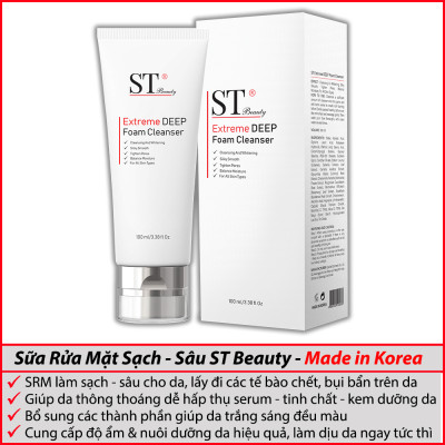 Sữa Rửa Mặt ST Beauty Làm Sạch Da Chuyên Sâu - Giúp Thải Độc Tố Hiệu Quả 