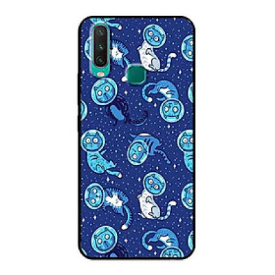 Ốp Lưng in cho Vivo Y15 Mẫu Chú Mèo Ngoài Không Gian - Hàng Chính Hãng