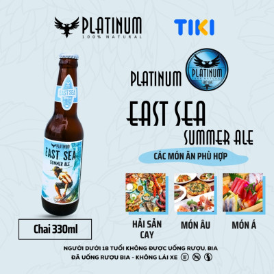 Bia Thủ Công Cao Cấp Platinum East Sea Summer Ale Chai 330ml 5% Chính Hãng