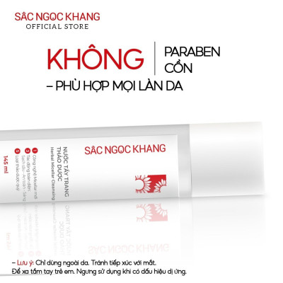 [SIZE DU LỊCH] Nước tẩy trang Sắc Ngọc Khang 30ml giúp làm sạch da bụi bẩn, bã nhờn, ngăn ngừa mụn hiệu quả