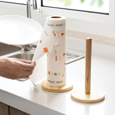 Cuộn Giấy Lau Nhà Bếp Đa Năng  200 Tờ Màu Trắng Siêu Dai - Giấy Mềm Có Thể Giặt Được - Hàng Chính Hãng 