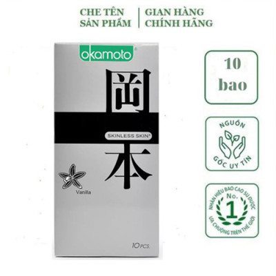 Hộp 10 Bao Cao Su Siêu Mỏng Okamoto Purity