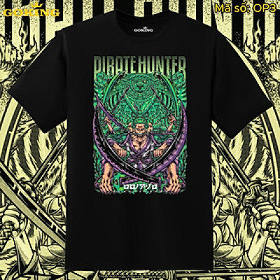 Áo thun Zoro siêu ngầu cho nam nữ teen trẻ em, mã OP3. Áo phông One Piece Đảo Hải Tặc cao cấp