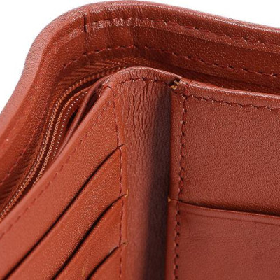 Ví nam Huy Hoàng da cá sấu gai bụng màu vàng HT2203