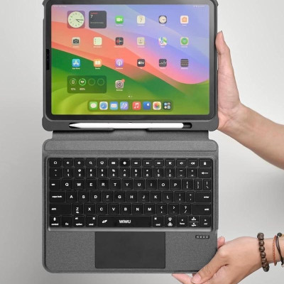 Bao da bàn phím WIWU Mag Touch Keyboard cho iPad Air11 M3 , Air13inch M2 M3, Pro 11 / 12.9 inch / M1 / M2 / M4 , Air 4 / 5 , IPad gen 9 - Hàng chính hãng