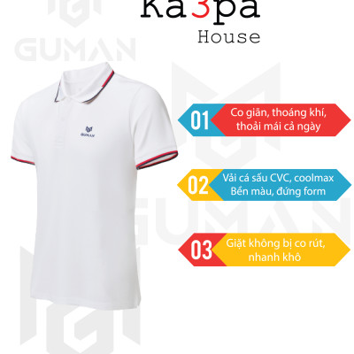 Áo Thun Polo Casual GUMAN White GW111