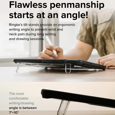 Ốp lưng cho iPad Pro 13" M4 / Pro 11″ M4 / Air 6 13" M3/M2 / Air 6 11" M3/M2 / Air 5 / Air 4 RINGKE Fusion Sketch Stand - Hàng Chính Hãng