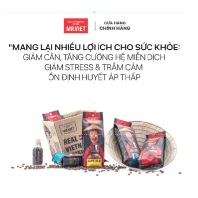 MR.VIET Cà Phê Hương Chồn - Cà Phê Rang Xay Túi 250g