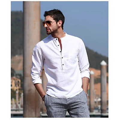 Áo sơ mi nam cổ tàu thiết kế  tày dài thích hợp mặc mùa nhè, mùa thu với chất liệu mềm mịn mướt