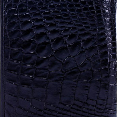 Ví Nam Da Cá Sấu Kiểu Đứng Huy Hoàng HT2228 (12.5 x 10 cm) - Đen