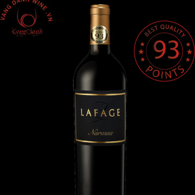 Rượu vang Organic Famille Lafage Narassa 2018 (Pháp) kèm túi hộp,đồ khui  