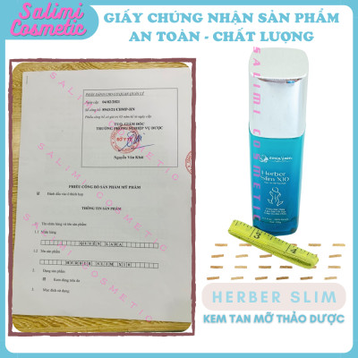 Kem Tan Mỡ Thảo Dược HERBER SLIM X10 120g, Hỗ Trợ Giảm Mỡ, Làm Mờ Vết Rạn, Làm Săn Chắc Da Vùng Bụng, Đùi, Bắp Tay, Bắp Chân, Cằm