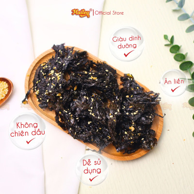 Rong biển cháy tỏi Mailey Hũ 200g - Rong biển ăn liền, ăn vặt, trộn cơm thơm ngon giàu dinh dưỡng