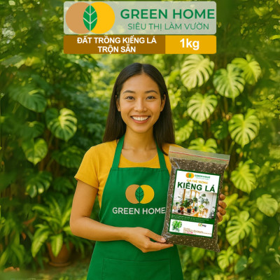 Đất Trồng Kiểng Lá Greenhome, Bao 1kg, Giá Thể Trộn Sẵn, Tiện Lợi Cho Monstera, Kiểng Lá