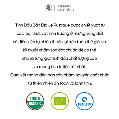 Tinh Dầu Xạ Hương - 100% Nguyên Chất Hữu Cơ - Le Rustique - Tinh Dầu Bản Địa Tây Ban Nha