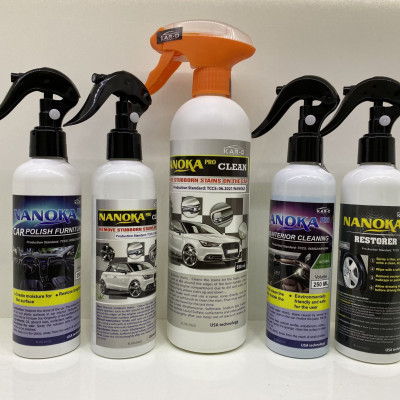 Vệ sinh nội thất ô tô, tẩy vết bẩn trên ghế da ô tô, vệ sinh ghế da ô tô, vệ sinh ghế sofa Nanoka 250ml