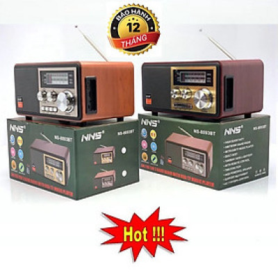 Đài Radio NS-8093BT, Bluetooth NNS, Bắt Sóng FM, AM,SW /USB/TF, Cổng Thẻ Nhớ Đài To âm thanh sống động - Hàng Chính Hãng