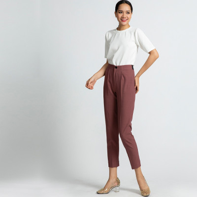 Quần Baggy Quần Dài Quần Tây Thời Trang Thiết Kế Hity PAN040 Lưng Thun (Hồng Rose Dusting)