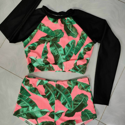 Đồ Bơi Đồ Tắm Biển Dài Tay Áo Croptop Che Nắng Chống Tia UV