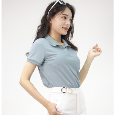 Áo Polo nữ cổ bẻ phối UCO vải cotton cá sấu cao cấp, dáng đẹp, thêu họa tiết màu trắng, xanh, navy ATS0497 - 