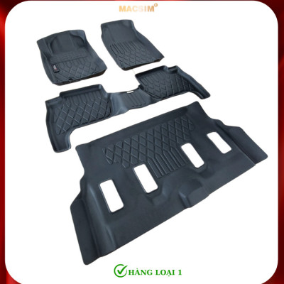Thảm lót sàn sd Toyota Rush 2017 - nay Nhãn hiệu Macsim chất liệu nhựa TPE cao cấp màu đen