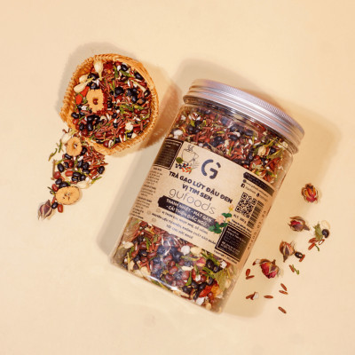 Trà tim sen nguyên chất GUfoods - Thư giãn tinh thần, Cải thiện giấc ngủ, Thanh lọc cơ thể, Thanh mát, Giải nhiệt, Tốt cho sức khỏe