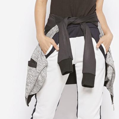 Quần thun dài nữ jogger phối hai thân Phúc An