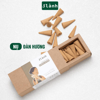 Nụ Thủ Công Đàn Hương 3 Lành Hộp 20 Nụ 100 % Tự Nhiên Tặng Kèm Đế Chăm, Không Hóa Chất, Xông Thơm