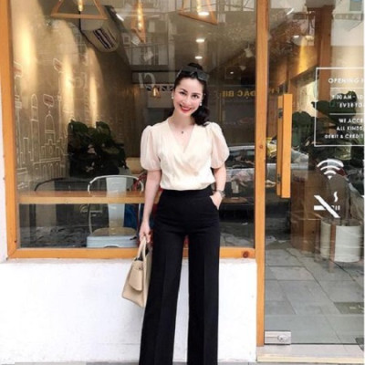 1 Quần tây công sở ống suông rộng, ống đứng, dạng cullotes sang trọng, nữ tính